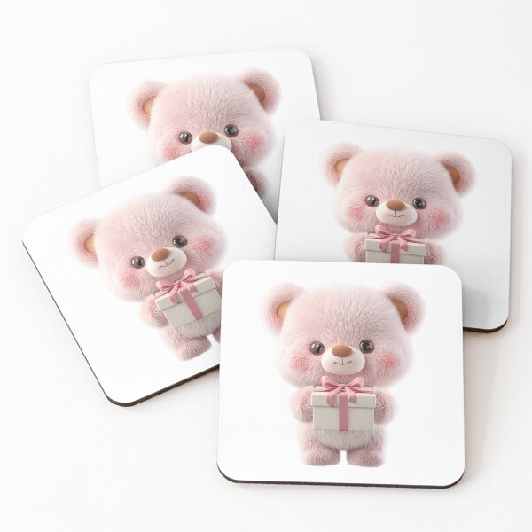 Item preview, Heartwarming Pink Teddy Bear 3D Illustration for Mom designed and sold by BigStar-Cart.