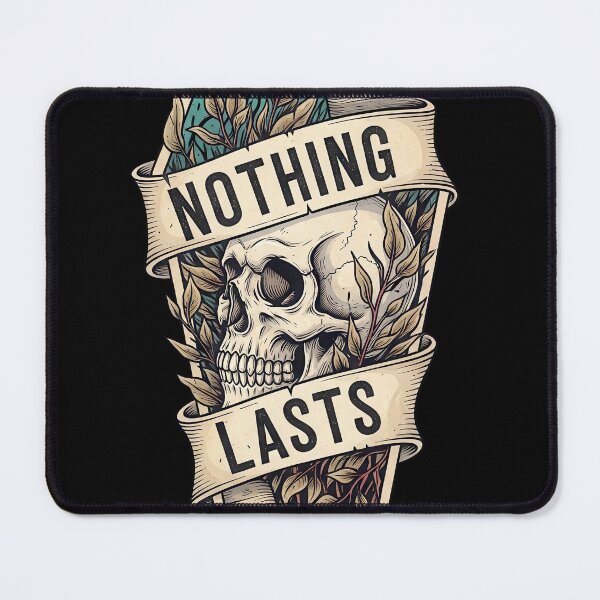 Item preview, Nothing Lasts Skull on Coffin Shape with Dead Leaves designed and sold by nuel-art.