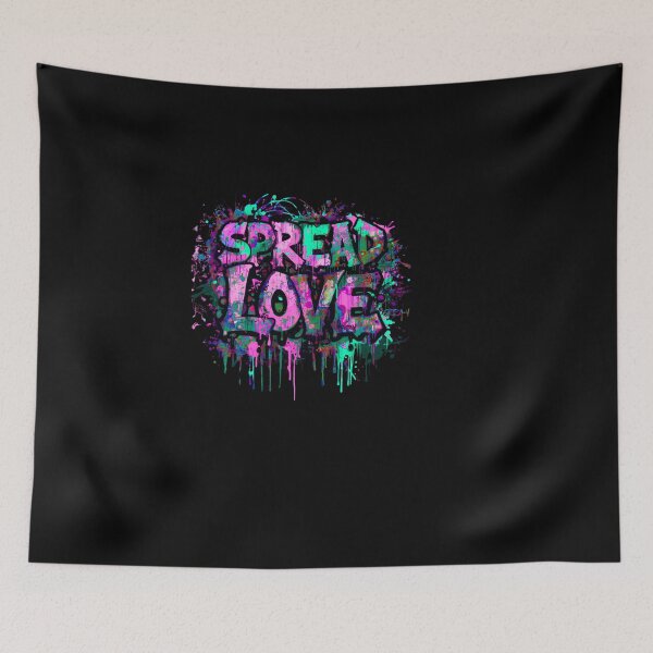 Item preview, Spread Love Streetwear Shirt – Edgy Graffiti Graphic Tee designed and sold by typoinspired.