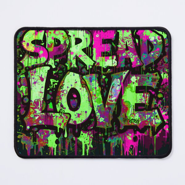 Item preview, Spread Love – Edgy Graffiti Graphic Tee designed and sold by typoinspired.
