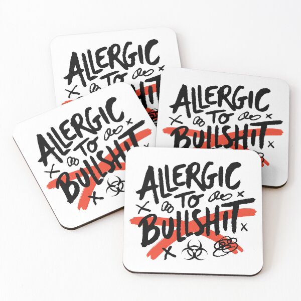 Item preview, Allergic To Bullshit Grunge Sarcastic Quote designed and sold by IslandTyped.