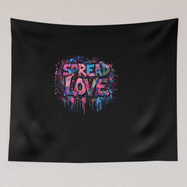 Item preview, Spread Love Spray Paint Art T-Shirt – Street Culture Design designed and sold by typoinspired.