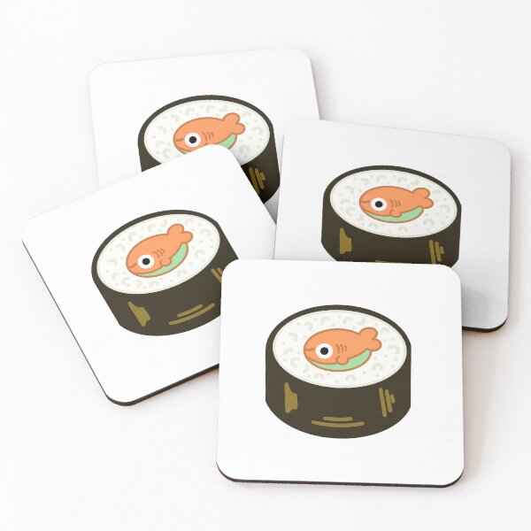 Item preview, Sushi Cartoon Faces Cute Plate designed and sold by DrawnByMoonBeam.