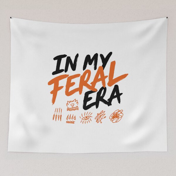Item preview,  In My Feral Era Bold Hand Drawn Quote designed and sold by IslandTyped.
