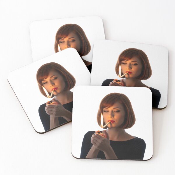 Item preview, Elegant Woman Lighting Cigarette Vintage Glam Portrait. designed and sold by Spark2Seduction.