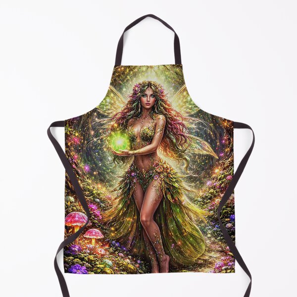 Artikelvorschau, Waldfeengöttin – Verzauberte, leuchtende Flügel mit magischer Kugel (Fantasy-Kunst) entworfen und verkauft von David Brookes Digital.