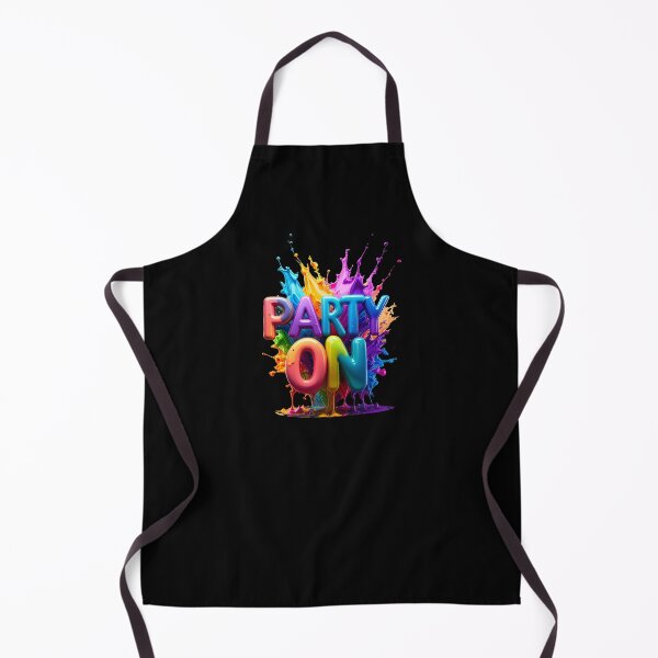 Item preview, Party On 3D Glass Typography Color Splash designed and sold by icemanphotos.