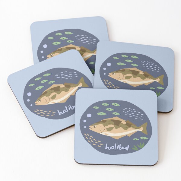 Item preview, Halibut Fish Illustration designed and sold by AnulaArt.