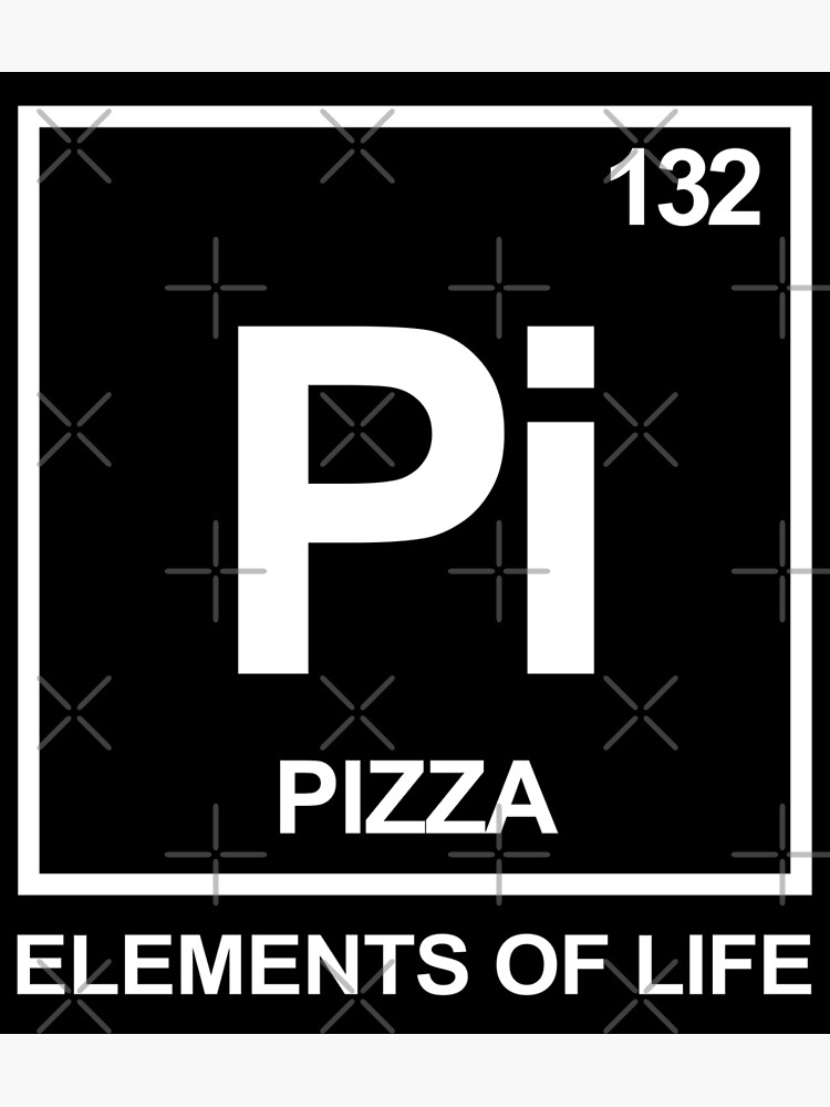 Elements of life: 132 pizza periodic table Sticker by