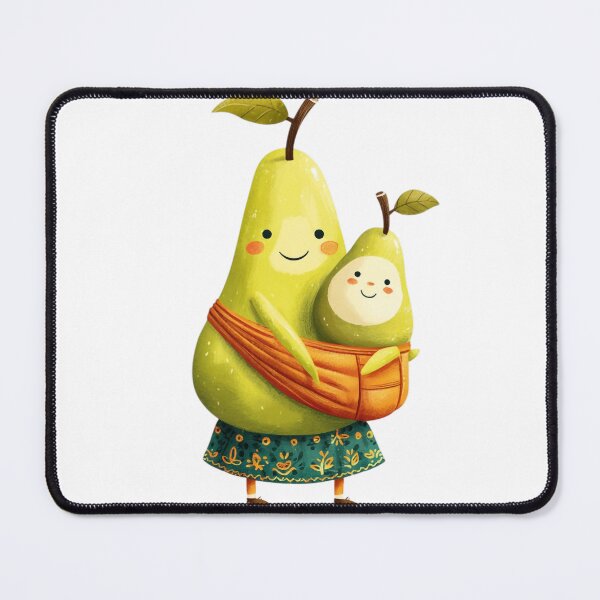 Item preview, Kawaii Pear Mom and Baby Sling Mother's Day Illustration designed and sold by BigStar-Cart.
