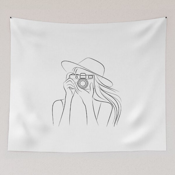 Item preview, Woman with Camera and Hat designed and sold by jkrphoto.