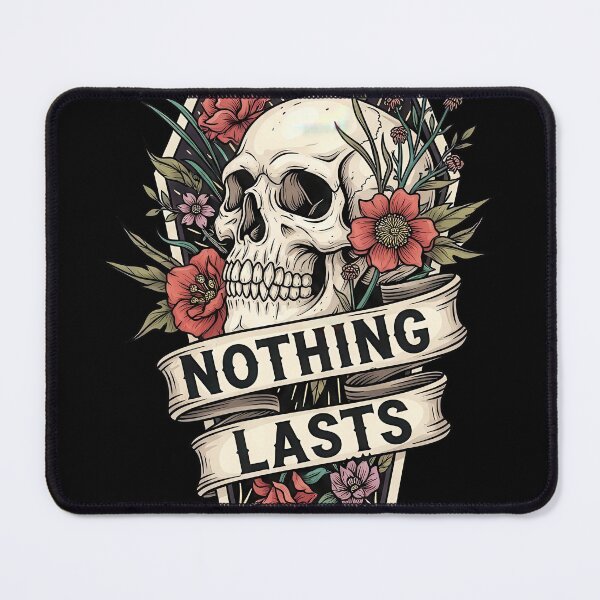 Item preview, Nothing Lasts Skull on Coffin Shape with Dead Leaves designed and sold by nuel-art.