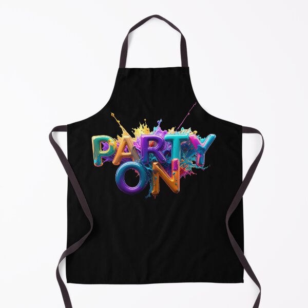 Item preview, Party On 3D Glass Typography Color Splash designed and sold by icemanphotos.