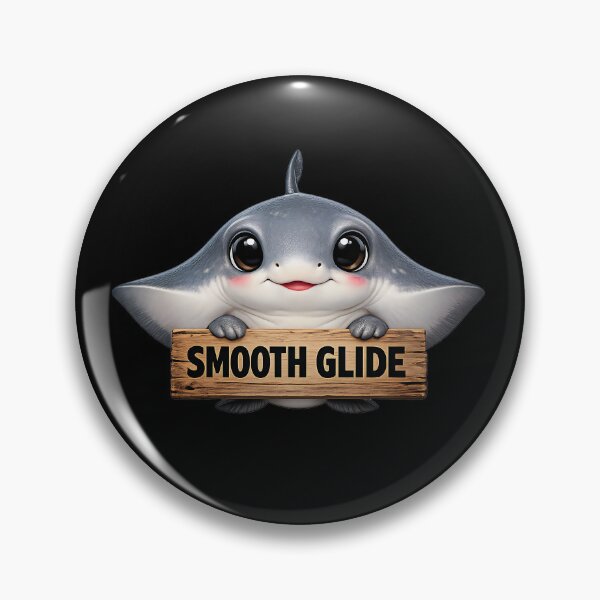 Item preview, Smooth Glide Cute Stingray Wooden Sign designed and sold by EimSol.