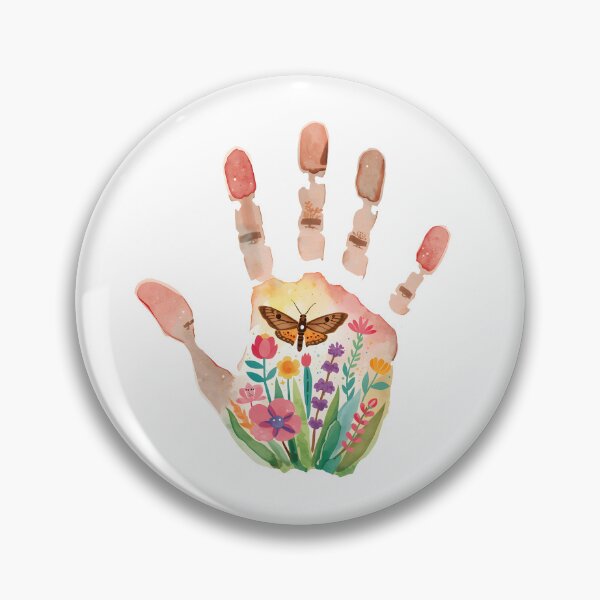 Item preview, Handprint with wildflowers and butterfly  designed and sold by uunaa.