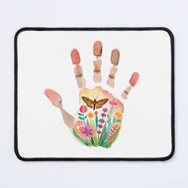 Item preview, Handprint with wildflowers and butterfly designed and sold by uunaa.