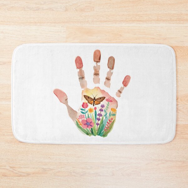 Item preview, Handprint with wildflowers and butterfly  designed and sold by uunaa.