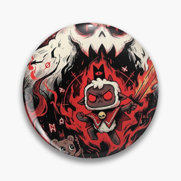 Item preview, Cult of the Lamb White Wool Red Crown Cult Leader Portrait designed and sold by Senpaiwaves.