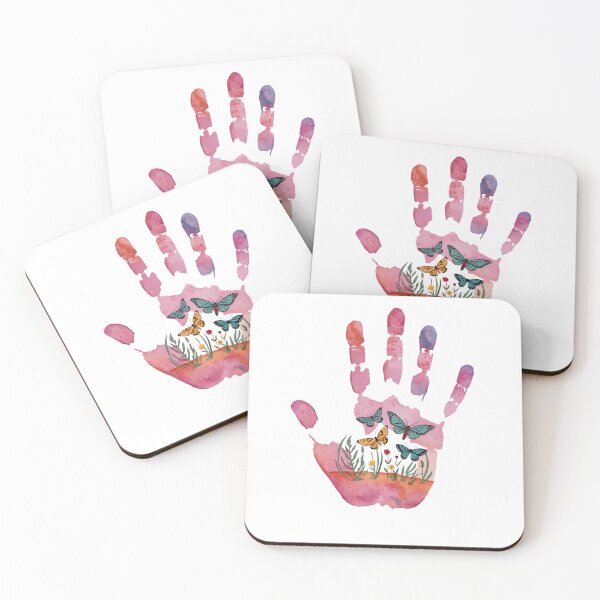 Item preview, Handprint with wildflowers and butterfly  designed and sold by uunaa.