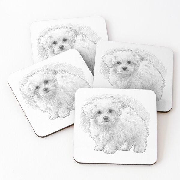 Item preview, Adorable Bichon Frise Puppy Sketch designed and sold by EventPulse.