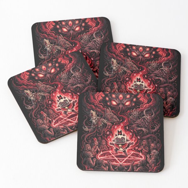 Item preview, The Lamb Cult of the Lamb Tiny Red Horns Dark Face Design designed and sold by Senpaiwaves.