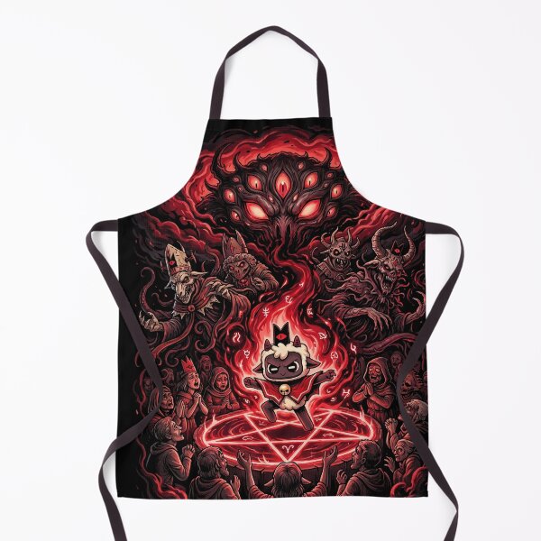 Item preview, The Lamb Cult of the Lamb Tiny Red Horns Dark Face Design designed and sold by Senpaiwaves.