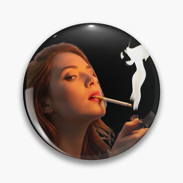 Item preview, Glamorous Woman Lighting Cigarette Cinematic Smoke Portrait. designed and sold by Spark2Seduction.