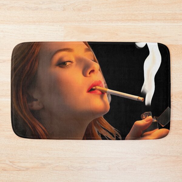 Item preview, Glamorous Woman Lighting Cigarette Cinematic Smoke Portrait. designed and sold by Spark2Seduction.