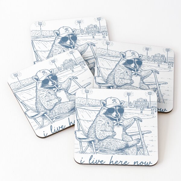 Item preview, Raccoon Meme I Live Here Now, Baseball Season, Sport Lover designed and sold by vintagearttee.