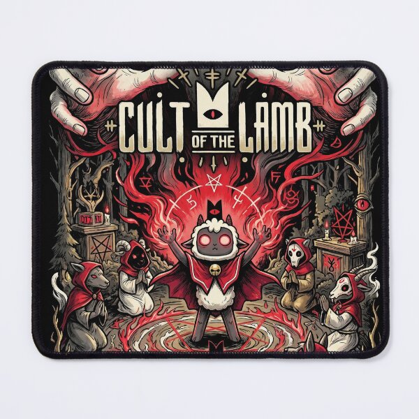 Item preview, Cult of the Lamb Lambert Red Crown Cult Builder Portrait designed and sold by Senpaiwaves.