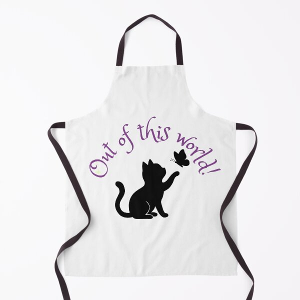 Item preview, Out of This World Cat — Black Kitten & Butterfly Silhouette Sticker designed and sold by WorkVibe Studio.