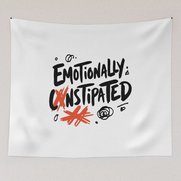 Item preview, Emotionally Constipated Dark Humor Quote designed and sold by IslandTyped.