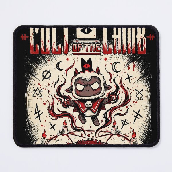 Item preview, Cult of the Lamb Cult Leader Red Crown Sacrifice Portrait designed and sold by Senpaiwaves.