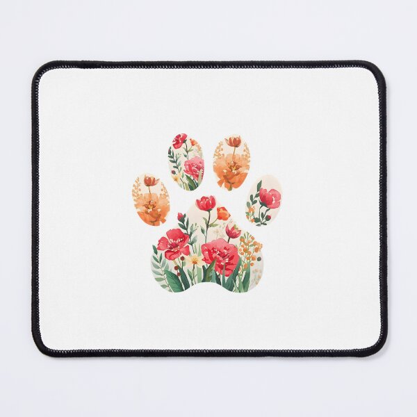 Item preview, Cat's paw print with flowers designed and sold by uunaa.