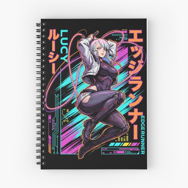 Item preview, Lucy Cyberpunk Edgerunners Pastel Rainbow Hair Netrunner Design designed and sold by Senpaiwaves.