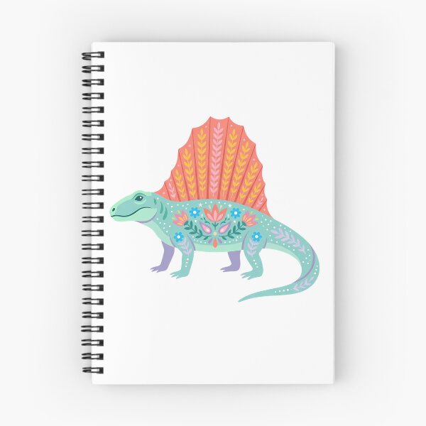 Item preview, Floral Folk Art Dimetrodon – Scandinavian Folk Art by heidiannemorris © designed and sold by FOLK ART FUSION.