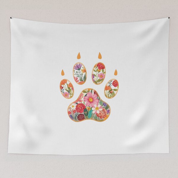Item preview, Floral Paw Print  designed and sold by uunaa.