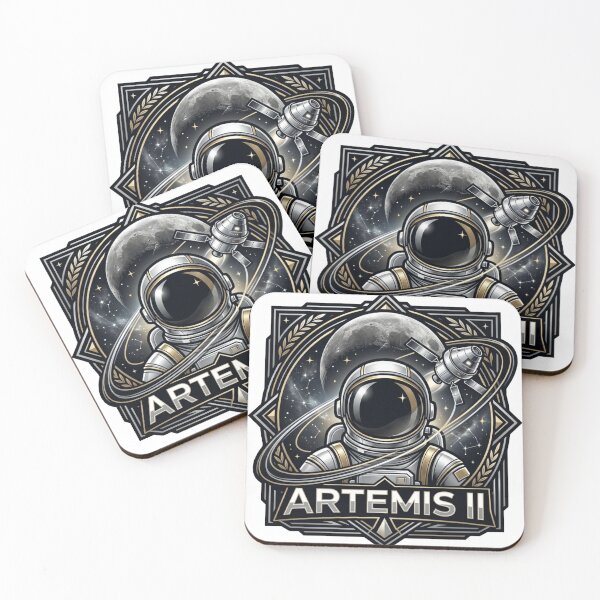 Item preview, Artemis II Luxury Space Mission - Orion Astronaut Gold Emblem designed and sold by RedVista.