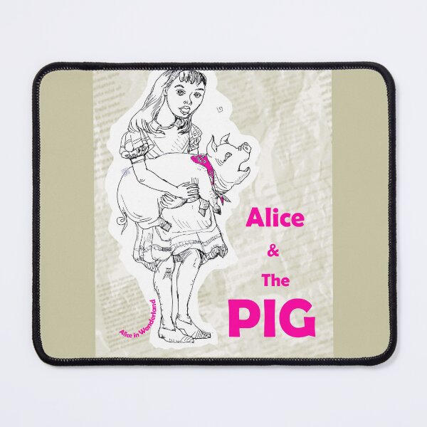 Item preview, Alice in Wonderland - Alice and The Pig (ink drawing by ACCI) designed and sold by VanyssaGraphics.