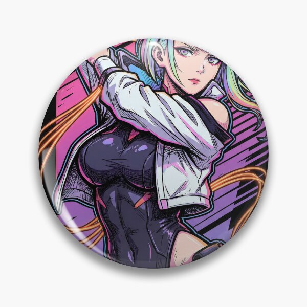 Item preview, Cyberpunk Edgerunners Lucy Split Bob Hair Pastel Gradient Portrait designed and sold by Senpaiwaves.