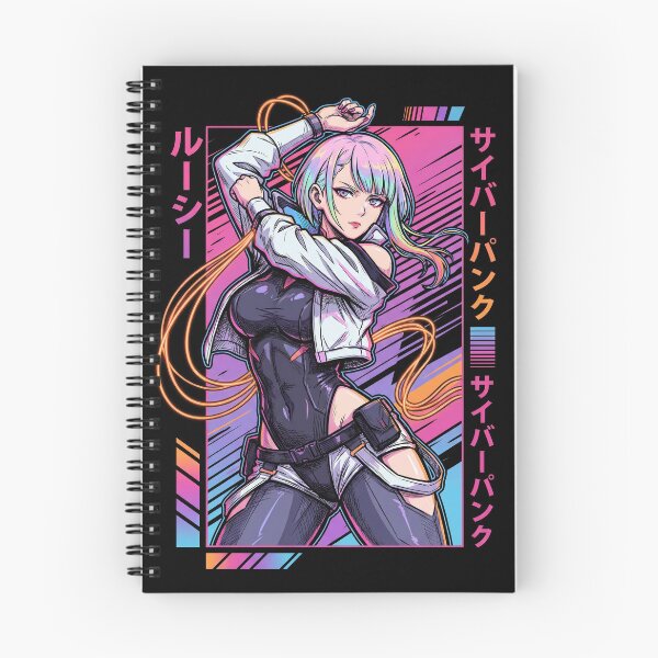 Item preview, Cyberpunk Edgerunners Lucy Split Bob Hair Pastel Gradient Portrait designed and sold by Senpaiwaves.