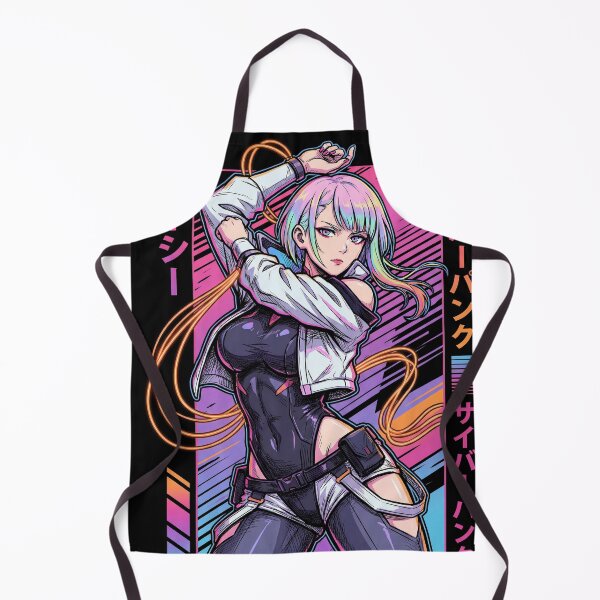 Item preview, Cyberpunk Edgerunners Lucy Split Bob Hair Pastel Gradient Portrait designed and sold by Senpaiwaves.