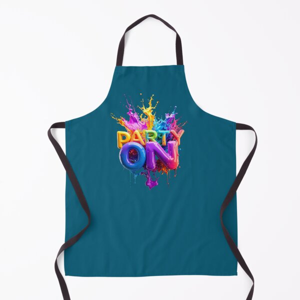 Item preview, Party On 3D Glass Typography Color Splash designed and sold by icemanphotos.