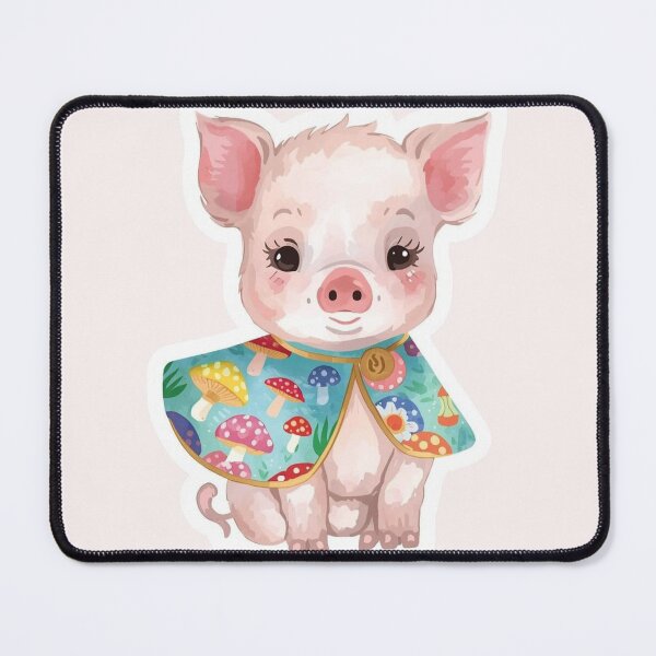 Item preview, Piglet in a Mushroom Cape designed and sold by PamLeeDesign.