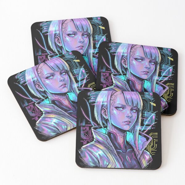 Item preview, Cyberpunk Edgerunners Lucy Black Knee High Boots Netrunner Design designed and sold by Senpaiwaves.