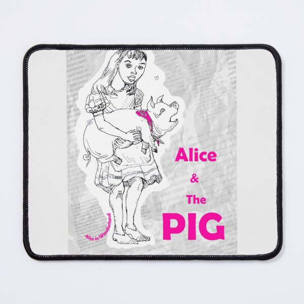 Item preview, Alice in Wonderland - Alice and The Pig (ink drawing by ACCI) designed and sold by VanyssaGraphics.