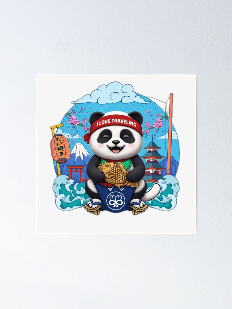 Thumbnail 1 of 3, Poster, Panda designed and sold by KaeAnneDesign.