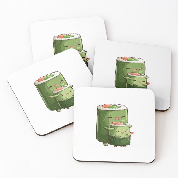 Item preview, Kawaii Sushi Duo Whimsical Mother's Day Illustration designed and sold by BigStar-Cart.