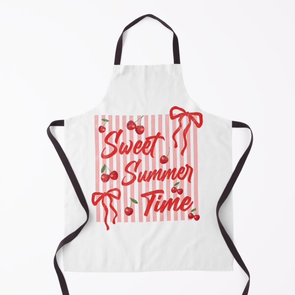 Item preview, Couquette Cherry Striped Sweet Summer Time, Girly Summer designed and sold by vintagearttee.