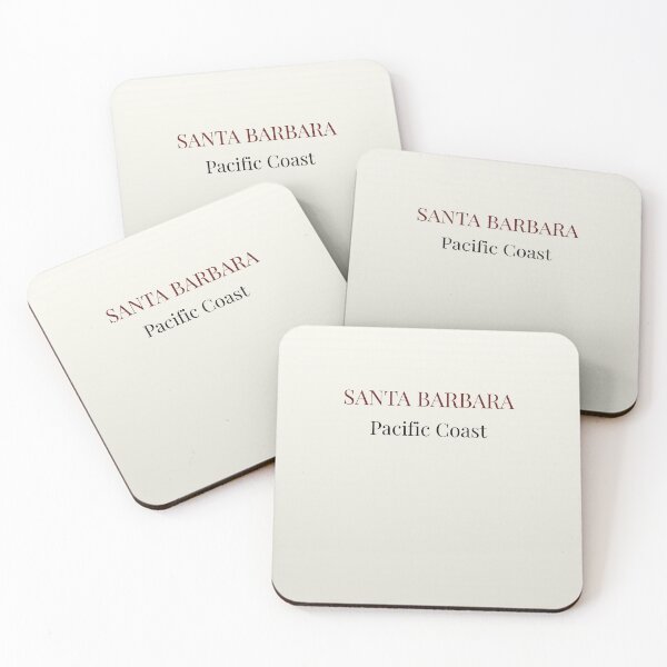 Item preview, Santa Barbara Pacific Coast Minimal Travel Typography Design designed and sold by onubi.